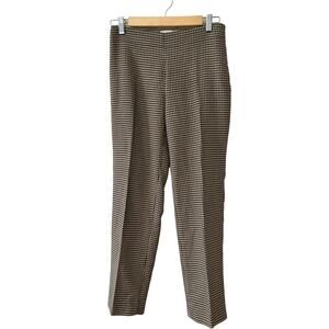 Talbots Houndstooth work pants Black & Tan 2